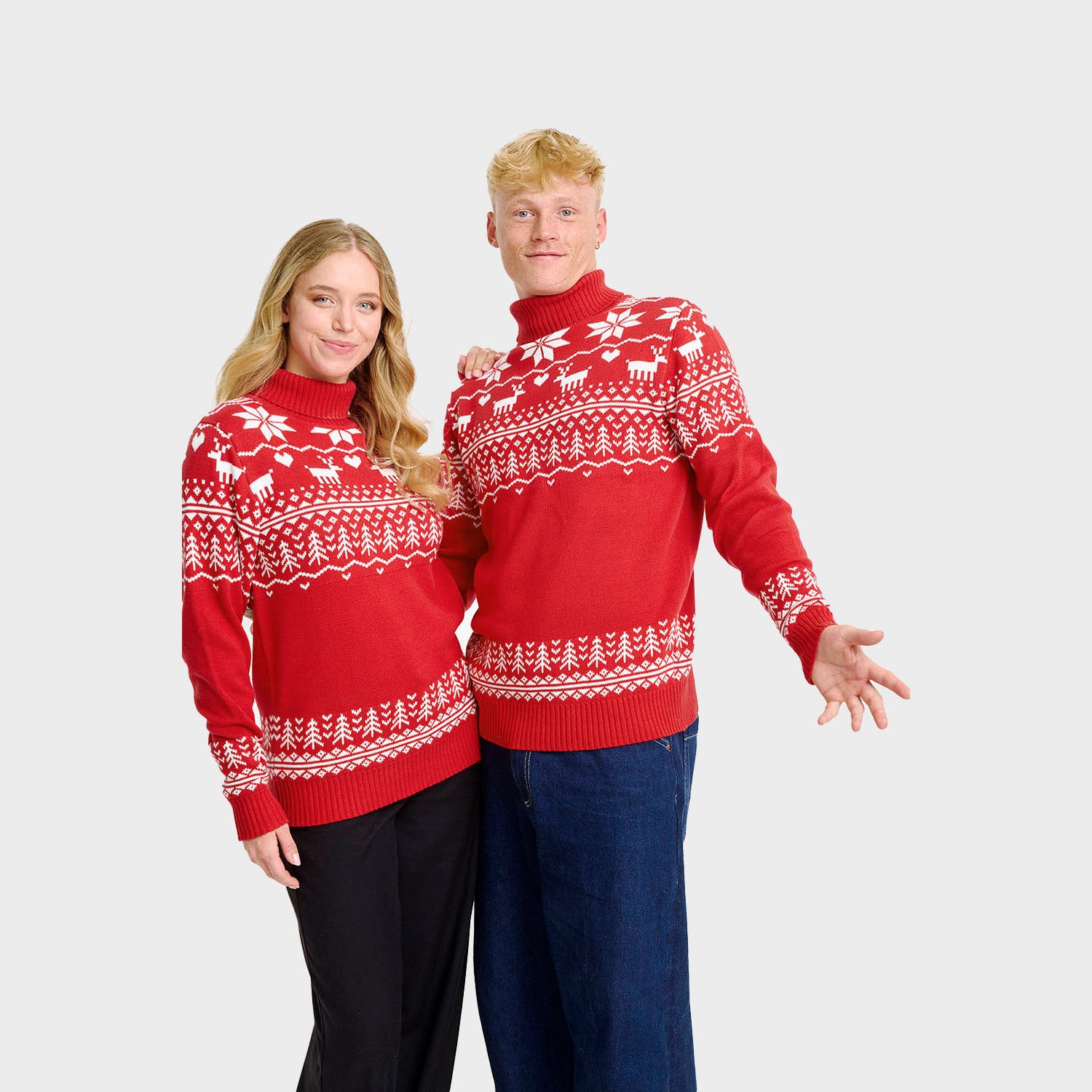 Greenlandish maglione natalizio con collo alto – Donna